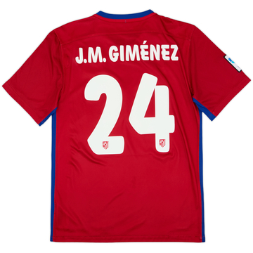 2015-16 Atletico Madrid Home Shirt J.M.Gimenez #24 - 6/10 - (S)
