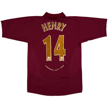 2005-06 Arsenal Home Shirt Henry #14 - 6/10 - (M)