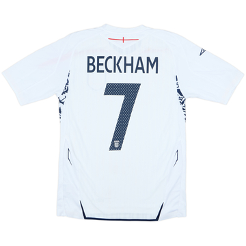 Camiseta de local del England 2007-09 Beckham #7 - 7/10 - (S)