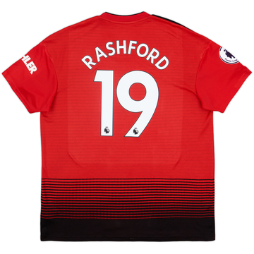 2018-19 Manchester United Home Shirt Rashford #19 - 9/10 - (XL)
