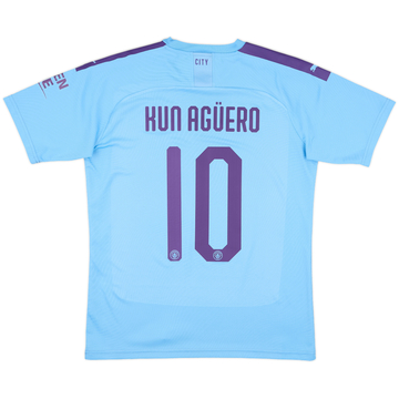 2019-20 Manchester City Home Shirt Kun Aguero #10 - 9/10 - (M)