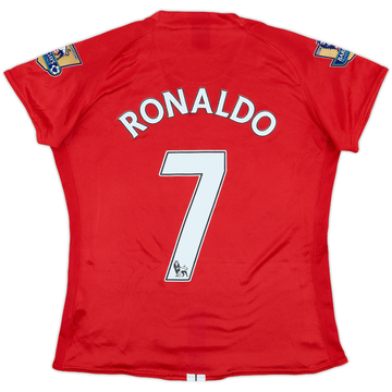 2007-09 Manchester United Home Shirt Ronaldo #7 - 7/10 - (Women's L)