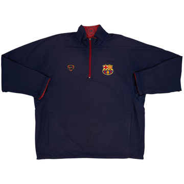 Chaqueta de chándal reversible con media cremallera Nike del Barcelona 2000-01 - 5/10 - (3XL)