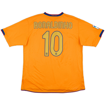 2006-08 Barcelona Away Shirt Ronaldinho #10 - 9/10 - (XL)