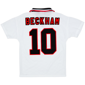 1996-97 Manchester United Away Shirt Beckham #10 - 10/10 - (Y)