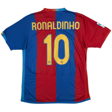 2006-07 Barcelona Home Shirt Ronaldinho #10 - 7/10 - (M)