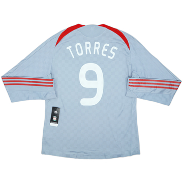 2008-09 Liverpool Player Issue Away L/S Shirt Torres #9 (XL)