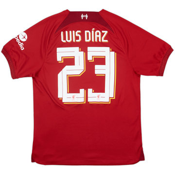 2022-23 Liverpool Home Shirt Luis Diaz #23 - 7/10 - (M)