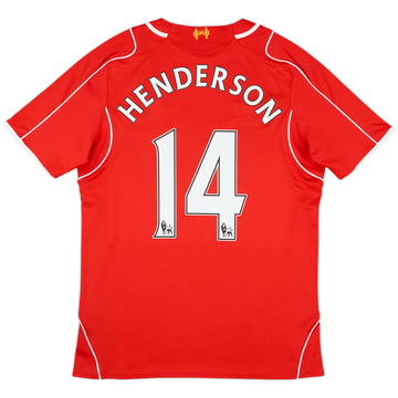 2014-15 Liverpool Home Shirt Henderson #14 - 6/10 - (M)