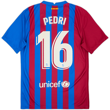 2021-22 Barcelona Home Shirt Pedri #16 - 10/10 - (S)