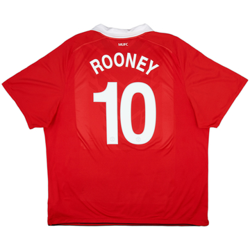 2010-11 Manchester United Home Shirt Rooney #10 - 8/10 - (3XL)