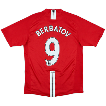2007-09 Manchester United Home Shirt Berbatov #9 - 8/10 - (S)
