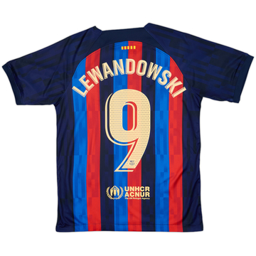 2022-23 Barcelona Home Shirt Lewandowski #9 - 8/10 - (M)