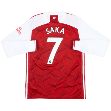 2020-21 Arsenal Home L/S Shirt Saka #7 - 7/10 - (M)