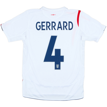 2005-07 England Home Shirt Gerrard #4 - 6/10 - (XL.Boys)