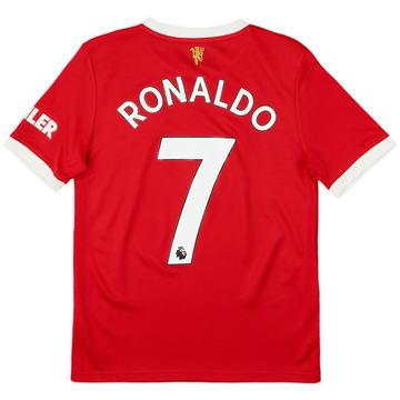 2021-22 Manchester United Home Shirt Ronaldo #7 - 8/10 - (L.Boys)