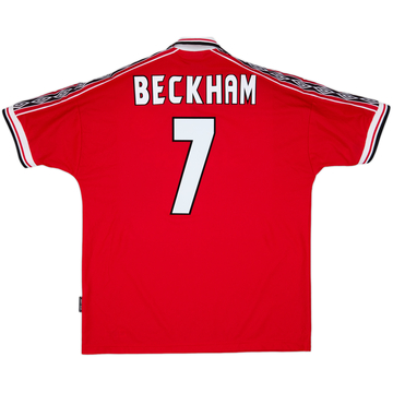 1998-00 Manchester United 'UEFA Champions League Winners' Home Shirt Beckham #7 - 8/10 - (XL)