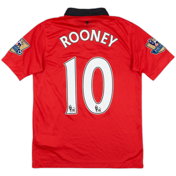2013-14 Manchester United Home Shirt Rooney #10 - 8/10 - (L.Boys)