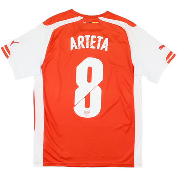 2014-15 Arsenal Home Shirt Arteta #8 - 9/10 - (S)