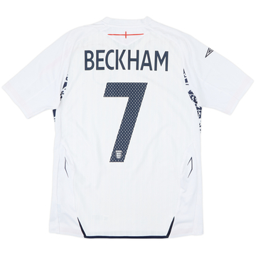 2007-09 England Home Shirt Beckham #7 - 6/10 - (XL.Boys)