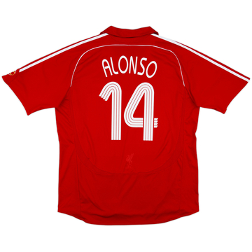 2006-08 Liverpool Home Shirt Alonso #14 - 6/10 - (XXL)