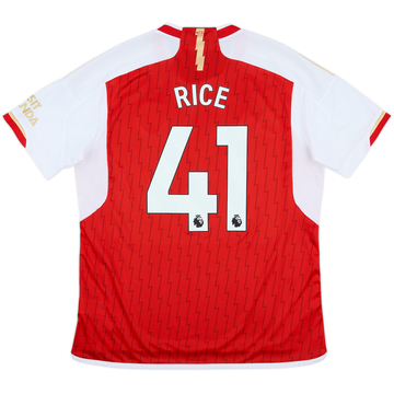 2023-24 Arsenal Home Shirt Rice #41 - 10/10 - (XL)