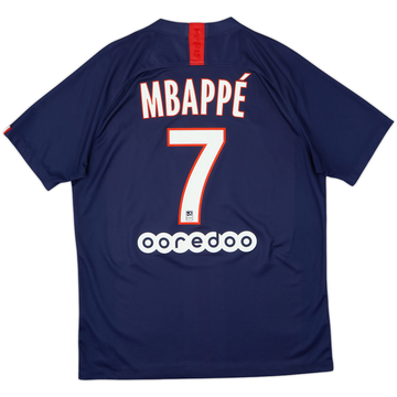 2019-20 Paris Saint-Germain Home Shirt Mbappe #7 - 8/10 - (L)