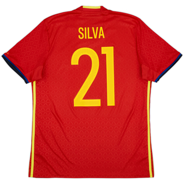 2016-17 Spain Home Shirt Silva #21 - 9/10 - (L)