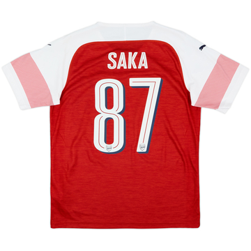 2018-19 Arsenal Home Shirt Saka #87 - 9/10 - (M)