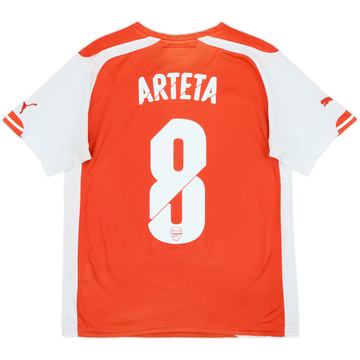 2014-15 Arsenal Home Shirt Arteta #8 - 6/10 - (S)