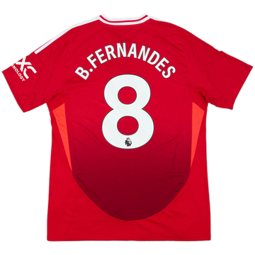 2024-25 Manchester United Home Shirt B.Fernandes #8 - 8/10 - (L)