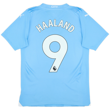 2023-24 Manchester City Home Shirt Haaland #9 - 9/10 - (S)