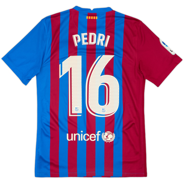 2021-22 Barcelona Home Shirt Pedri #16 - 9/10 - (S)