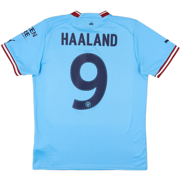 2022-23 Manchester City Home Shirt Haaland #9 - 9/10 - (M)