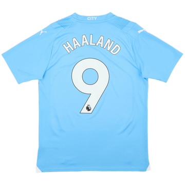 2023-24 Manchester City Home Shirt Haaland #9 - 9/10 - (M)