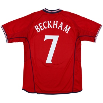 2002-04 England Away Shirt Beckham #7 - 7/10 - (L)