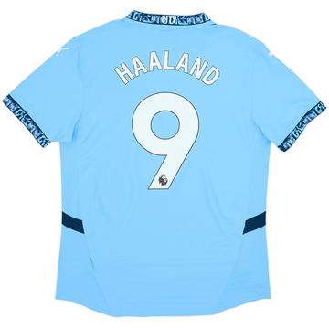2024-25 Manchester City Authentic Home Shirt Haaland #9 - 10/10 - (XL)