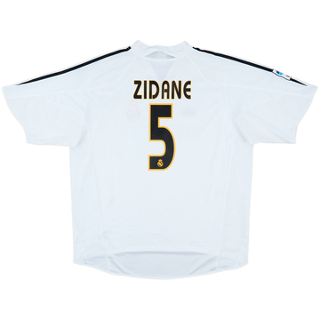 2004-05 Real Madrid Home Shirt Zidane #5 - 8/10 - (XL)