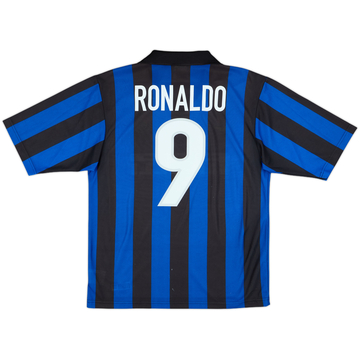 1998-99 Inter Milan Basic Home Shirt Ronaldo #9 - 9/10 - (S)