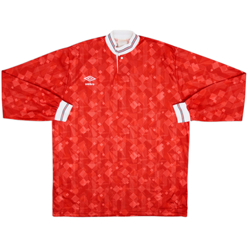 1988-90 Umbro Template L/S Shirt (England) - 9/10 - (XL)