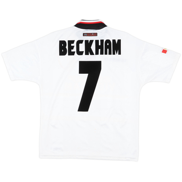 1997-99 Manchester United Away Shirt Beckham #7 - 9/10 - (XL.Boys)