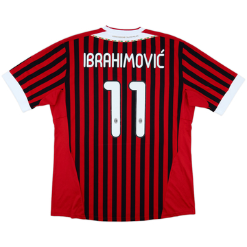 2011-12 AC Milan Home Shirt Ibrahimovic #11 - 6/10 - (XXL)