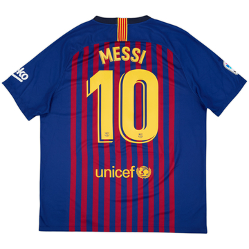 2018-19 Barcelona Home Shirt Messi #10 - 9/10 - (XL)