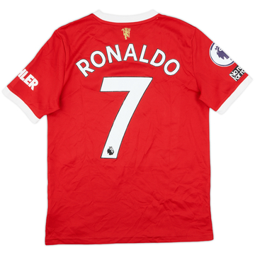 2021-22 Manchester United Home Shirt Ronaldo #7 - 8/10 - (L.Boys)