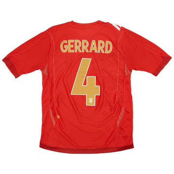 2006-08 England Away Shirt Gerrard #4 - 4/10 - (M)