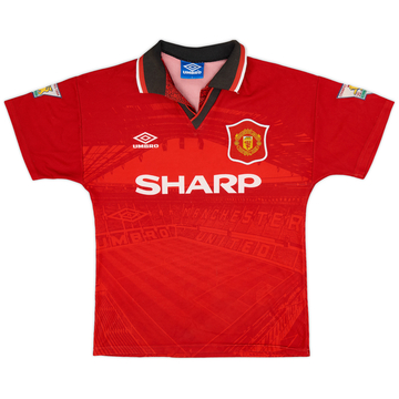 1994-96 Manchester United Home Shirt - 8/10 - (Y)