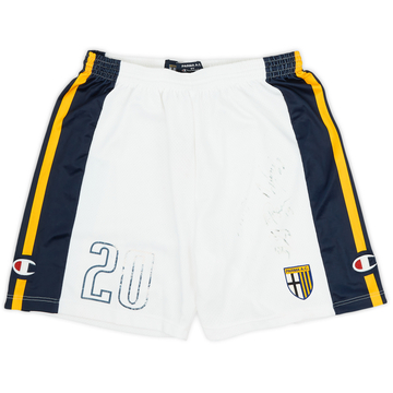 2003-04 Parma Player Issue 'Signed' Away Shorts #20 - 5/10 - (L)