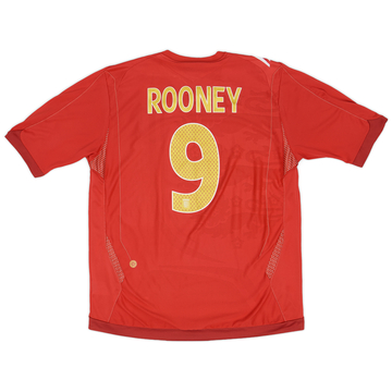 2006-08 England Away Shirt Rooney #9 - 7/10 - (L)
