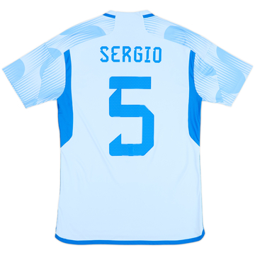 2022-23 Spain Away Shirt Sergio #5 - 10/10 - (S)