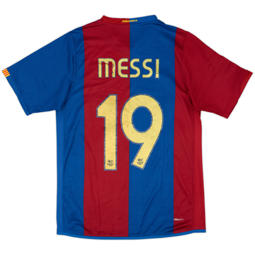 2007-08 Barcelona Home Shirt Messi #19 - 5/10 - (L)